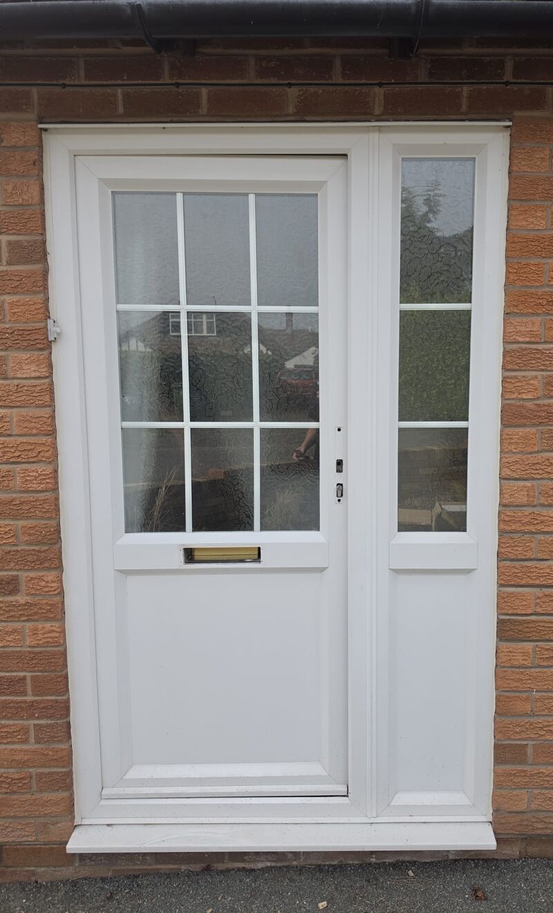 Before: white front door