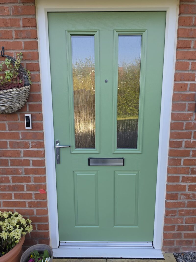 After: Front Door — Sage Green